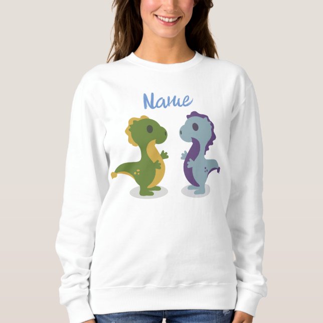 Cute Dinosaur Pair Thunder_Cove Sweatshirt (Front)