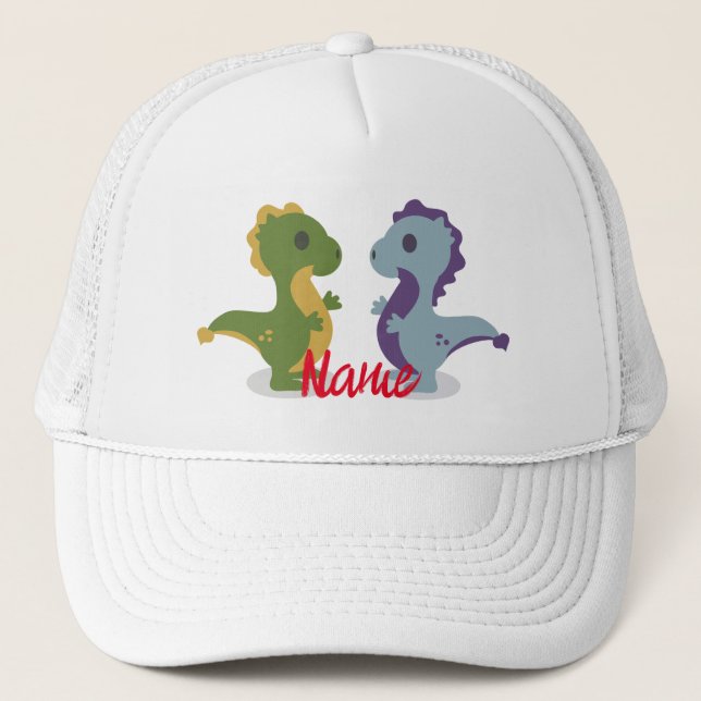 Cute Dinosaur Pair Thunder_Cove Trucker Hat (Front)