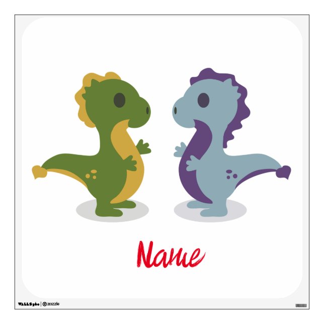 Cute Dinosaur Pair Thunder_Cove Wall Decal (Front)