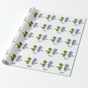 Cute Dinosaur Pair Thunder_Cove  Wrapping Paper