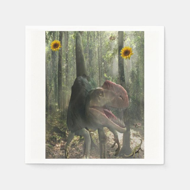 Cute Dinosaur Paper Napkins (Front)