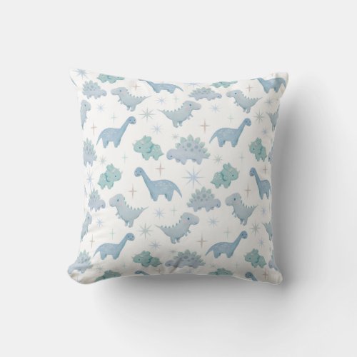 Cute Dinosaur Pattern Boys Nursery Room Throw Pillow