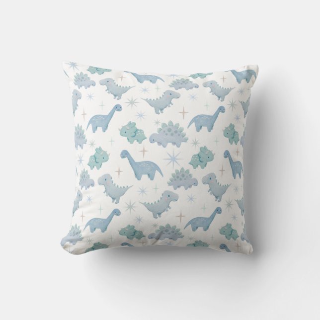 Cute Dinosaur Pattern Boys Nursery Room Throw Pillow (Front)