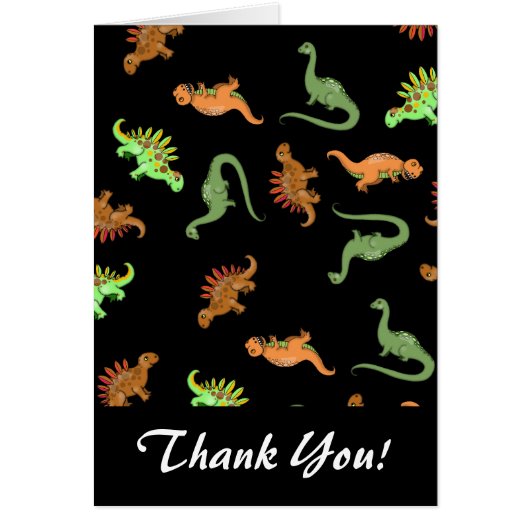 Cute Dinosaur Pattern Cards (Front)
