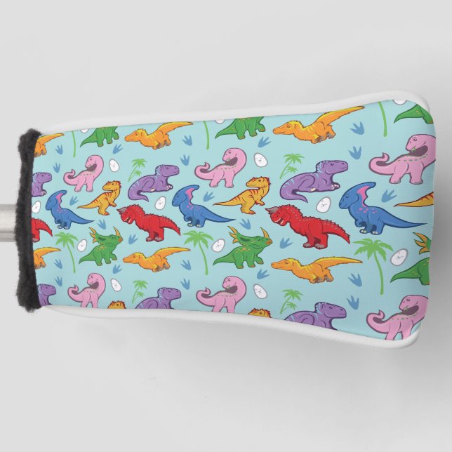 Cute Dinosaur Pattern Golf Head Cover (Front)