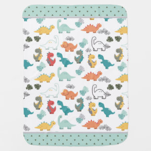 Cute Dinosaur Pattern Kids Baby Blanket