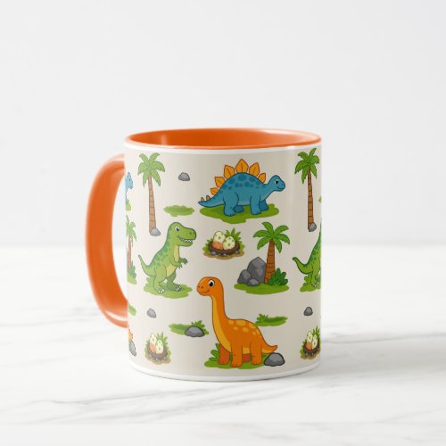 Cute Dinosaur Pattern Kids Mug