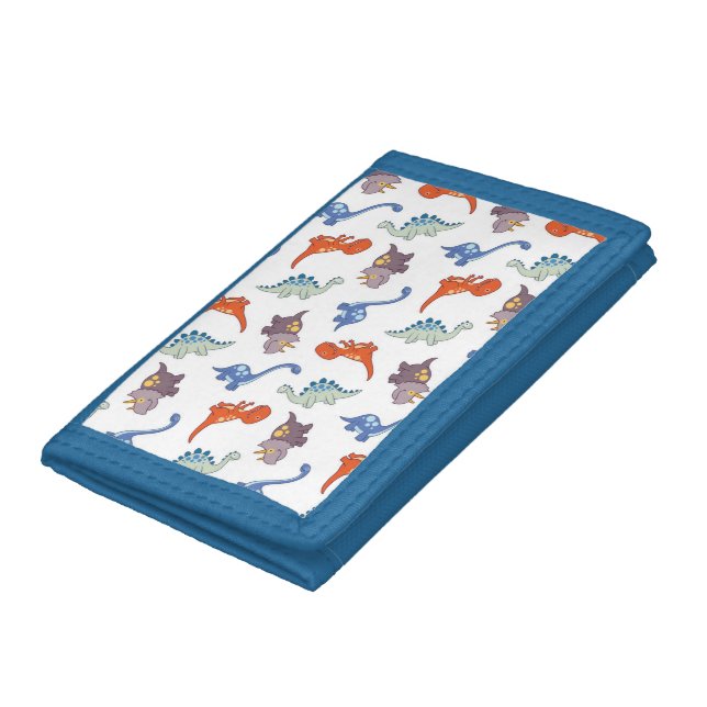 Cute Dinosaur Pattern Kids Trifold Wallet (Bottom)