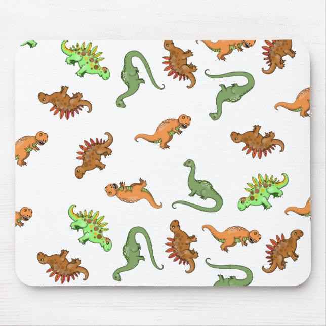 Cute Dinosaur Pattern Mouse Pad (Front)