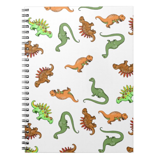 Cute Dinosaur Pattern Notebook (Front)