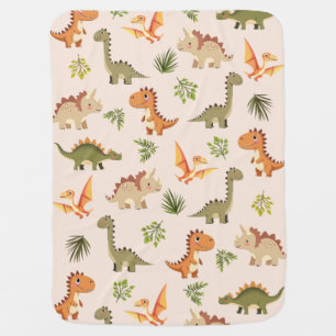 Cute Dinosaur Pattern Nursery Baby Blanket