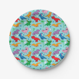 Cute Dinosaur Pattern Paper Plates
