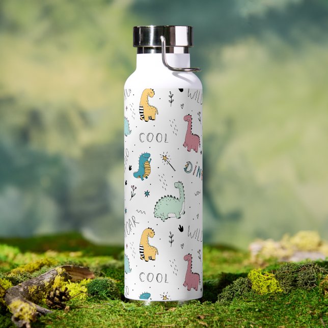 Cute Dinosaur Pattern Personalized Name Kids Water Bottle (Cute Dinosaur Pattern Personalized Name Kids Water Bottle)
