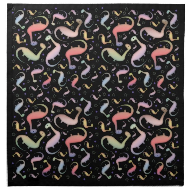 Cute Dinosaur Pattern Set of Napkins (Front)