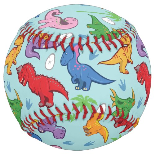 Cute Dinosaur Pattern Softball