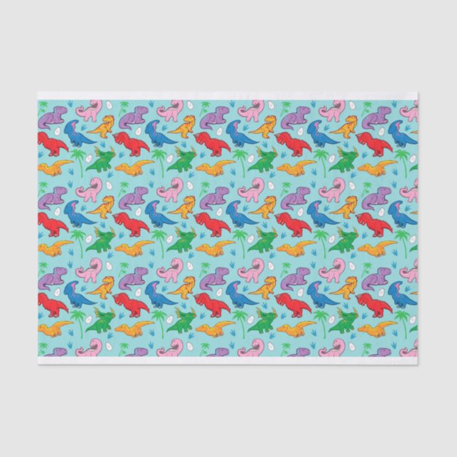 Cute Dinosaur Pattern Tissue Paper (Front)