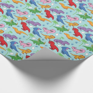 Cute Dinosaur Pattern Wrapping Paper