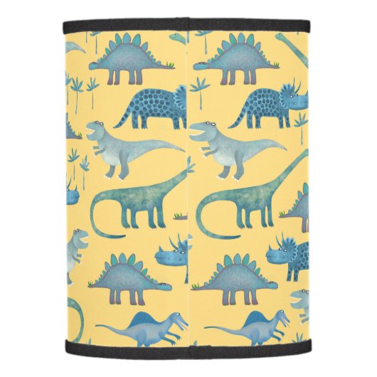 Cute Dinosaur Pattern Yellow Lamp Shade (Back)