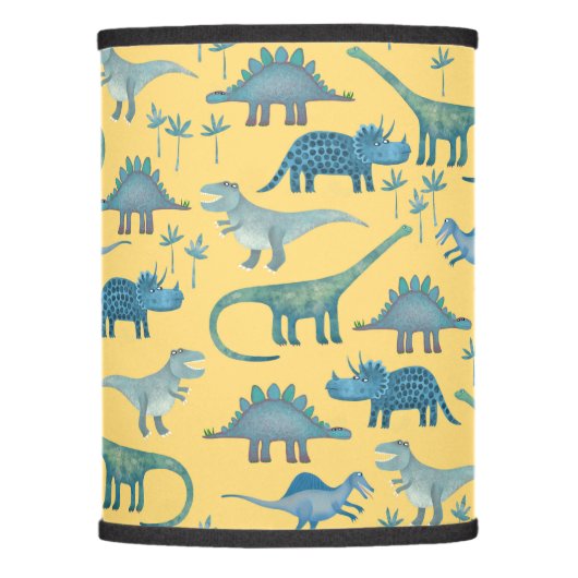 Cute Dinosaur Pattern Yellow Lamp Shade (Front)