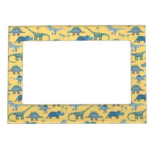 Cute Dinosaur Pattern Yellow Magnetic Frame