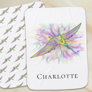 Cute Dinosaur Personalized Baby Blanket