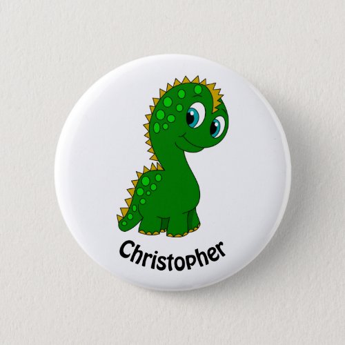Cute Dinosaur Personalized Button