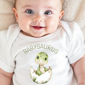 Cute Dinosaur Personalized Dino Babysaurus  Baby Bodysuit
