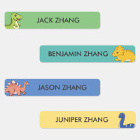 Cute Dinosaur Personalized Kids Name Waterproof