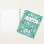 Cute Dinosaur Personalized Light Green 2024 Planner (Display)