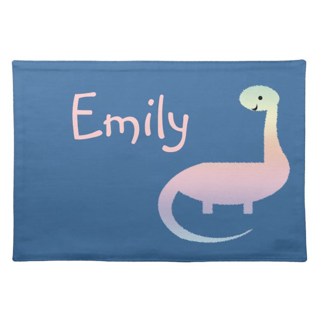 Cute Dinosaur Personalized Placemat (Front)
