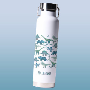 Cute Dinosaur Personalized Water Bottle