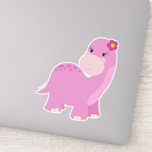 Cute Dinosaur Pink Dinosaur Girl Dinosaur Dino Sticker