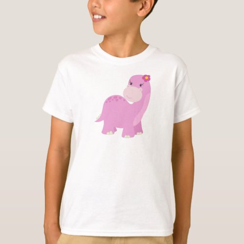 Cute Dinosaur Pink Dinosaur Girl Dinosaur Dino T_Shirt