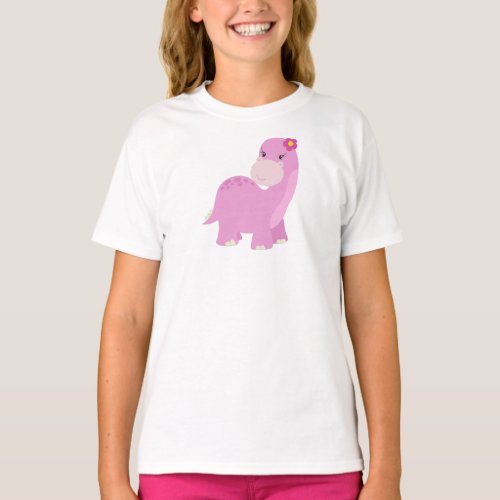 Cute Dinosaur Pink Dinosaur Girl Dinosaur Dino T_Shirt