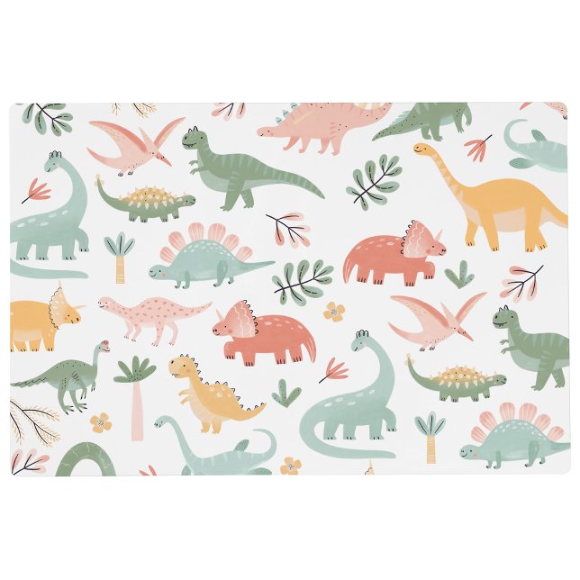 Cute Dinosaur  Placemat (Cute Dinosaur Decor Placemat by Painted Paperie
)