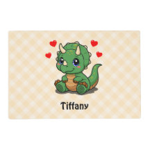 Cute Dinosaur Placemat – Add Name