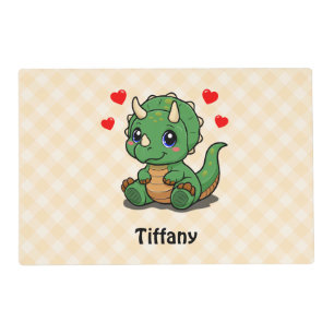 Cute Dinosaur Placemat – Add Name