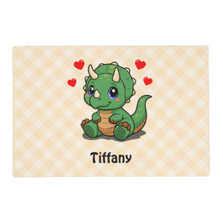 Cute Dinosaur Placemat – Add Name