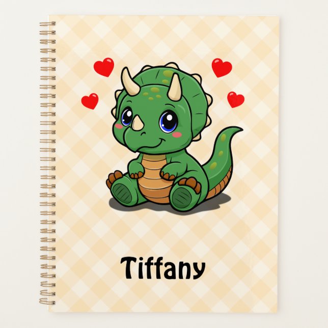 Cute Dinosaur Planner – Add Name (Front)