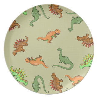 Dinosaur Kids Plates | Zazzle