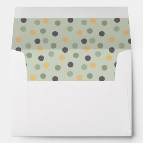 Cute Dinosaur Polka Dot Custom Birthday Invitation Envelope