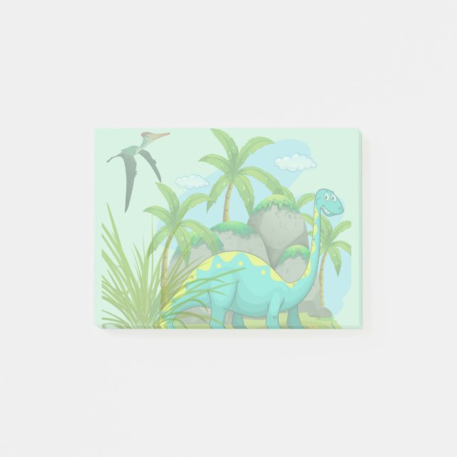 Cute Dinosaur Post-it Notes (Front)