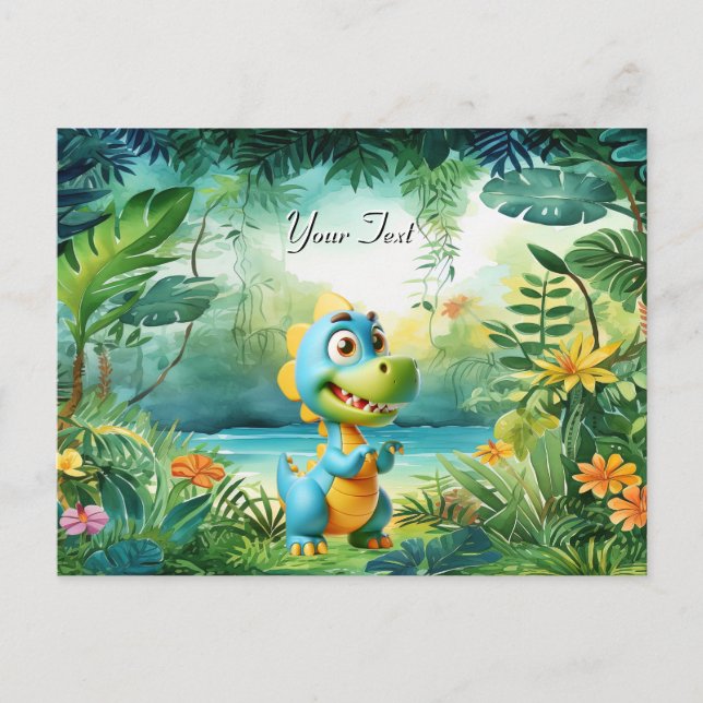 Cute Dinosaur Postcard (Front)