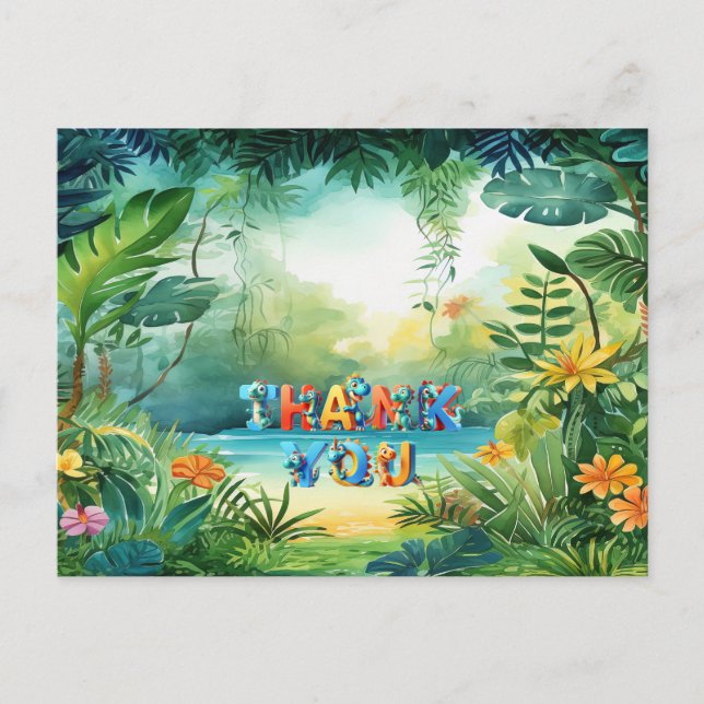 Cute Dinosaur Postcard (Front)