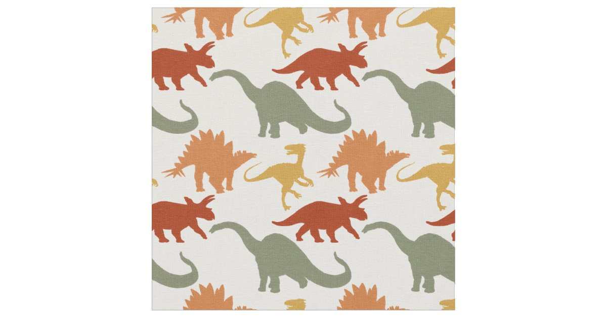 Cute Dinosaur Print Fabric | Zazzle