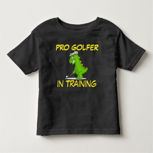 Cute Dinosaur Pro Golfer In Training Toddler T_shirt