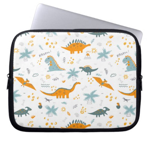 Cute Dinosaur Raoarrr Pattern Laptop Sleeve