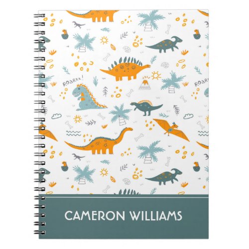 Cute Dinosaur Raoarrr Pattern Notebook