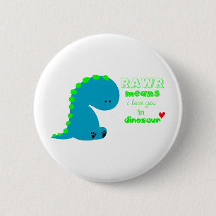 Cute Dinosaur RAWR Button