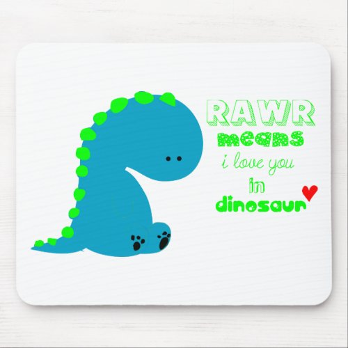 Cute Dinosaur RAWR Mouse Pad